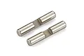 Two Atrek 5x23mm differential bevel gear shafts made of polished metal, shown side-by-side on a white background.