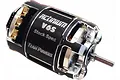 Team Powers Actinium V6S Stock Spec brushless RC motor with black casing and silver accents on a white background.