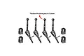 GPM Carbon Steel Front and Rear CVD Driveshafts with Drive Cups Set SLAM4041-BK