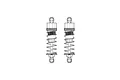 A technical line drawing of two adjustable RC shock absorbers side by side.
