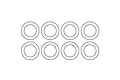 MJX RC 13x8x4mm Metal Shielded Ball Bearings 8Pcs M1810