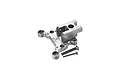 A silver GPM Racing aluminium centre differential mount with two included screws on a white background.