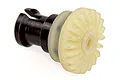 A close-up studio shot of an HSP RC car bevel gear and drive cup assembly on a white background.