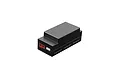 A black hard-case LiPo battery for MJX RC drones, featuring a red proprietary connector and a white balance plug on the front face.