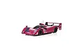 Kyosho Mini-Z Jaguar XJR-14 painted body shell in purple and black livery with number 3, shown from a front-quarter angle on a white background.