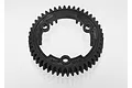 A black Traxxas 46T 1.0 Mod spur gear for RC vehicles, viewed from the front against a white background.
