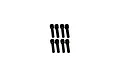 Eight black metal partial thread grub shaft screws arranged in two rows of four on a white background.