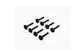 A set of eight black ARRMA 2.5x15mm hex head screws arranged in two rows on a white background.