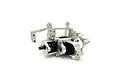 A raw silver Reefs RC XP Dual Dig Transmission unit featuring a machined metal housing and exposed internal black gears against a white background.