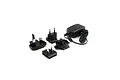 Spektrum AC power adapter with four interchangeable international wall plug adapters on a white background.
