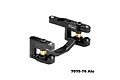 A black GPM Racing aluminium steering bell crank and drag link assembly for RC cars, featuring gold-coloured metal bushings.