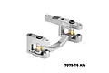 A silver GPM Racing aluminium steering bell crank and drag link assembly for RC cars, featuring 7075-T6 aluminium construction.