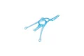 A transparent blue BetaFPV drone canopy spare part shown against a white background.