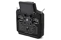 FlySky PL18 Ultra 18-channel RC transmitter with a large adjustable touchscreen display and various control switches and gimbals.