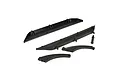 Losi DBXL side chassis guards and curved support braces made of black molded plastic.