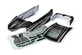 Traxxas 1/5 Funco Pro Scale Sand Car body shell panels and decal sheet in black and silver ProGraphix finish.