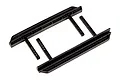Two black plastic RC rock sliders for Element RC vehicles, shown from an elevated angle against a white background.