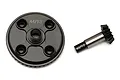 Team Associated 44T ring gear and 13T pinion gear set made of steel for RC vehicles.