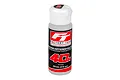 A bottle of Factory Team 40,000cSt silicone differential fluid, 59ml, featuring a white flip-top cap and a black and red label.