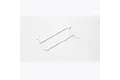 Two thin silver metal rods with bent ends designed for FMS RC vehicle drivetrain components.