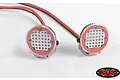 Two round RC4WD ARB Intensity LED off-road lights with red bezels and wiring, set against a plain white background.
