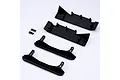 FMS chassis side plates and rock sliders set with mounting screws on a white background.