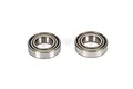 Two metal shielded ball bearings for RC cars, shown side-by-side on a white background.
