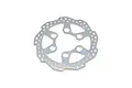 A silver Losi High Bite aluminum front brake rotor for the Promoto-MX RC motorcycle, shown against a plain white background.