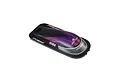 Black Pro Boat canopy for Sonicwake 24 RC boat with purple and orange graphics and Spektrum branding.