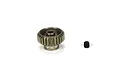 A TLR 25T 48P aluminium pinion gear with a small black grub screw, isolated on a white background.