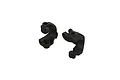 A pair of black ARRMA C-hub suspension components for RC vehicles, shown from an isometric angle against a white background.
