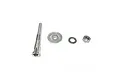 E-Flite prop adapter set for Commander mPd including collet, serrated washer, flat washer, and nut on a white background.