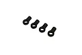 Four black ARRMA RC rod ends arranged in a diagonal line against a white background.