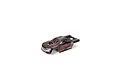 A black and red painted ARRMA Kraton 6S EXB RC truck body shell viewed from a high angle against a white background.
