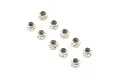A set of ten silver-coloured 5mm nyloc nuts for RC vehicles arranged on a white background.