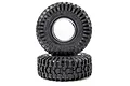 Two Pro-Line 1.9 inch Mickey Thompson Baja Pro XS crawler tyres stacked on a white background.