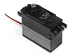 HPI Racing SFL-30MG digital servo with a black plastic casing and silver metal heat sink fins on a white background.
