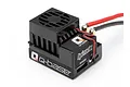 HPI Flux Q-Base brushless electronic speed controller with integrated cooling fan and pre-soldered power wires.