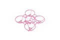 A clear pink BetaFPV Champion drone frame featuring four integrated propeller guards, shown from a high-angle perspective on a white background.