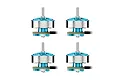 Four BetaFPV 0802 II 22000KV brushless motors in blue, arranged in a grid against a white background.