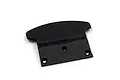 A black nylon front bumper for a 1/24 scale RC car, featuring a flat design with three mounting holes.