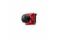 CaddxFPV Ratel 2 analog FPV camera in red, featuring a prominent black lens and square housing against a white background.