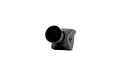 CaddxFPV Ratel Pro analog FPV camera featuring a black housing and a prominent circular lens, isolated against a black background.