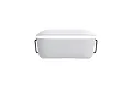 Front view of the white CaddxFPV Walksnail Avatar HD FPV Goggles L showing a clean, minimalist design with black side strap mounts.