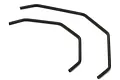 Two black metal sway bars for an RC vehicle, shown against a white background.