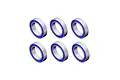 A set of six RGT rubber shielded ball bearings arranged in two rows of three against a white background.
