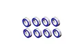 A set of eight RGT rubber shielded ball bearings arranged in two rows of four against a white background.