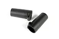 Two black plastic Axial AR44 straight axle adapters shown from different angles against a white background.