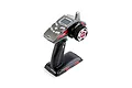 A Rovan BER 2.4GHz pistol-grip RC transmitter with a grey top, black handle, and steering wheel with a red and silver logo.