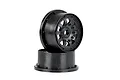 Two black Rovan fourth generation RC wheel hubs stacked on a white background.